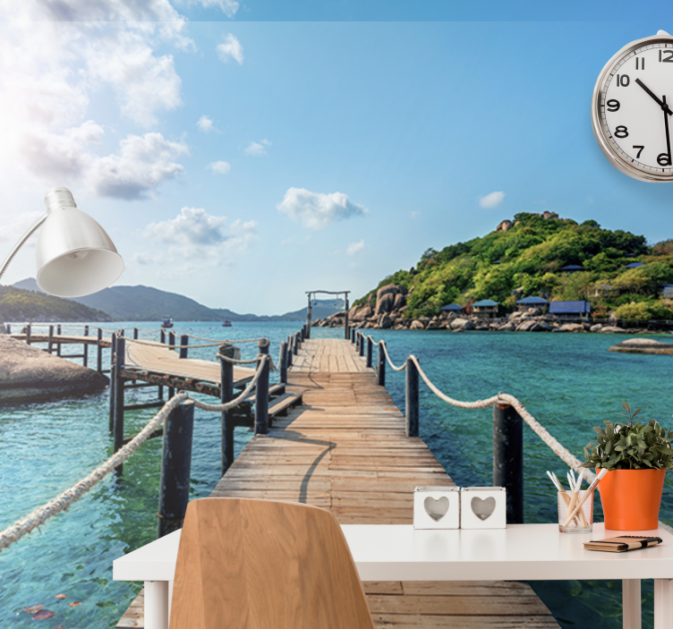 Tranquil coastal path stenske poslikave - TenStickers