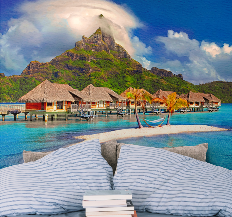 Tropical island getaway stenske poslikave - TenStickers