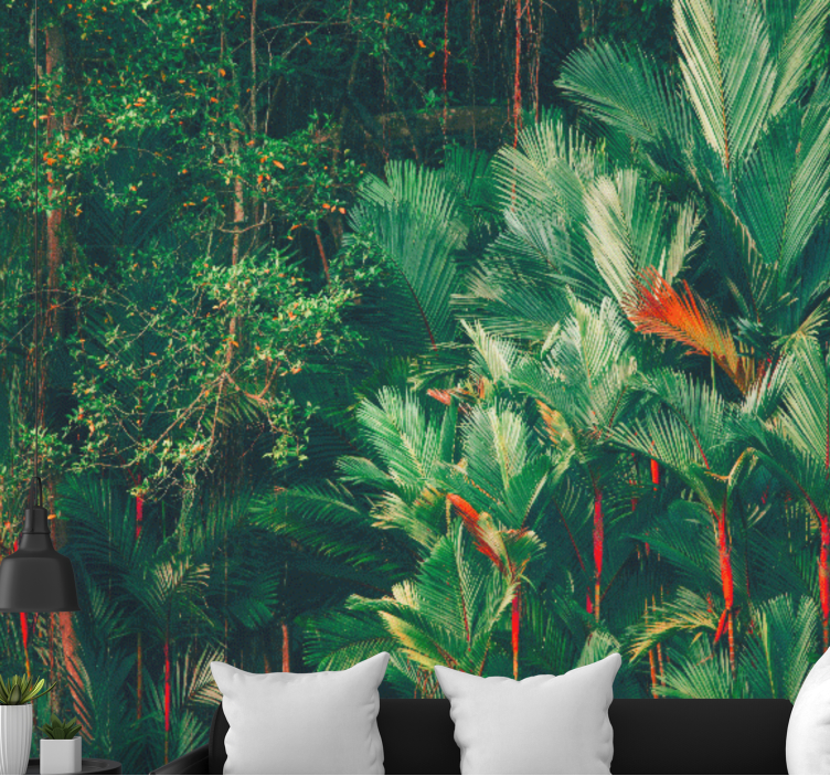 Tropical palm collection tapeta džungle - TenStickers