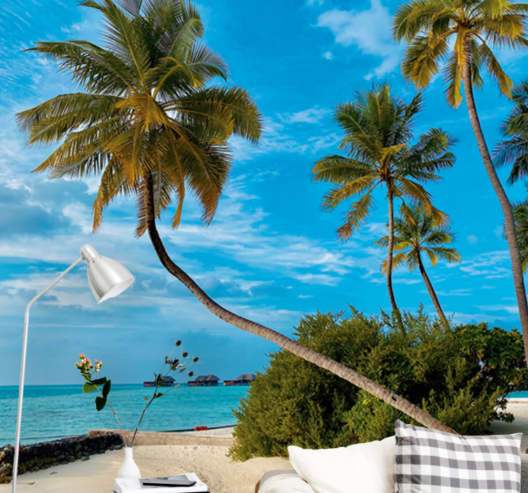 Tropical palm landscape fototapete narava - TenStickers