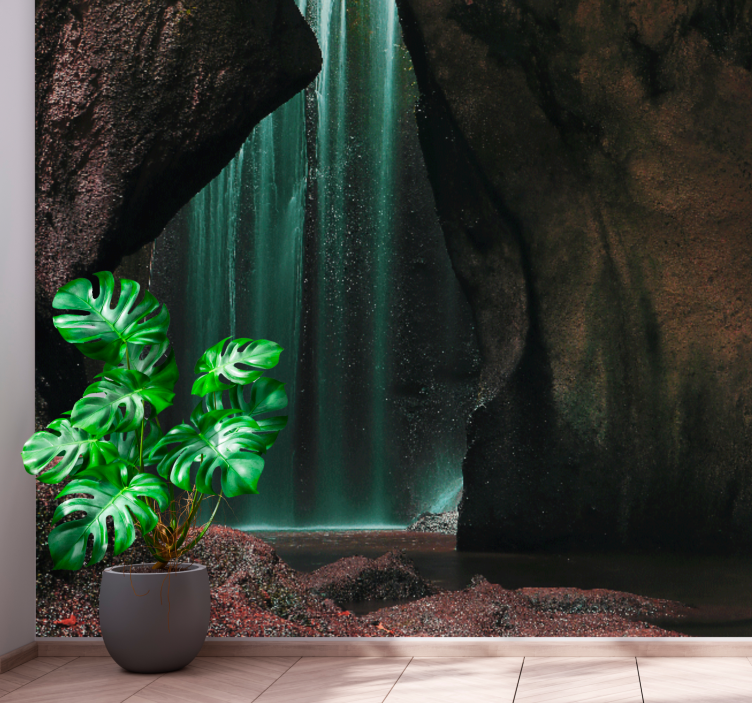Tropical waterfall scene fototapete narava - TenStickers