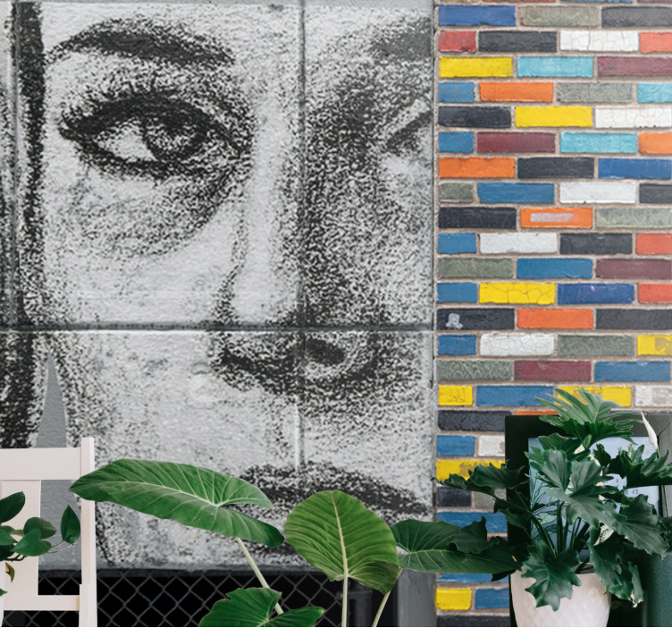 Unique urban portrait fototapete z graffiti motivi - TenStickers