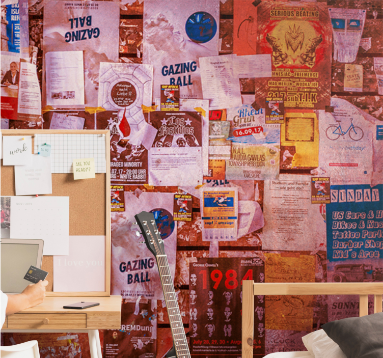 Urban collage poster s fototapetami z graffiti motivi - TenStickers