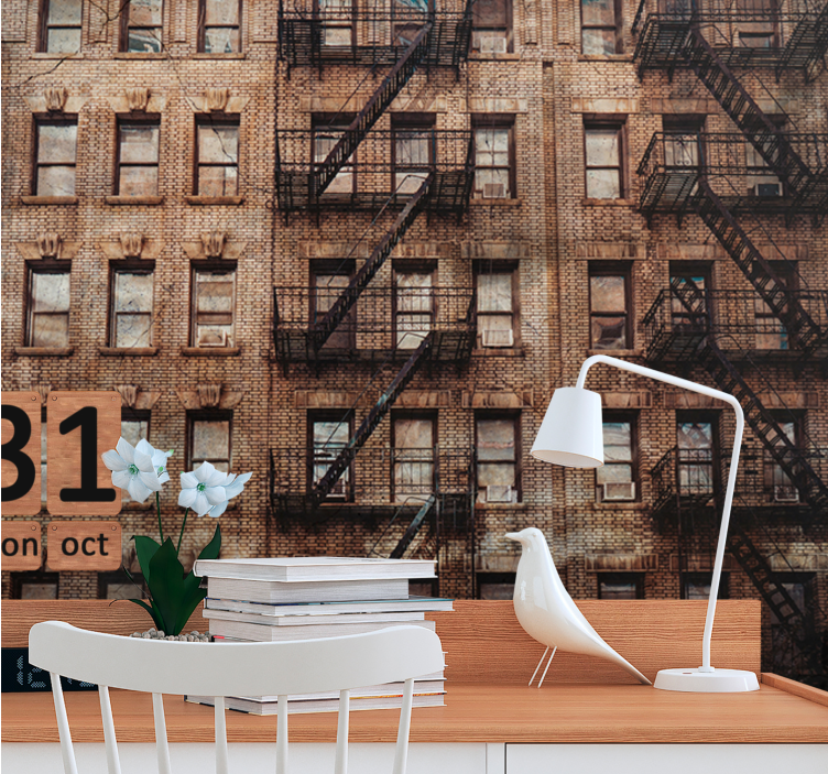 Urbana opečnata fasada Fototapete mest in držav - TenStickers