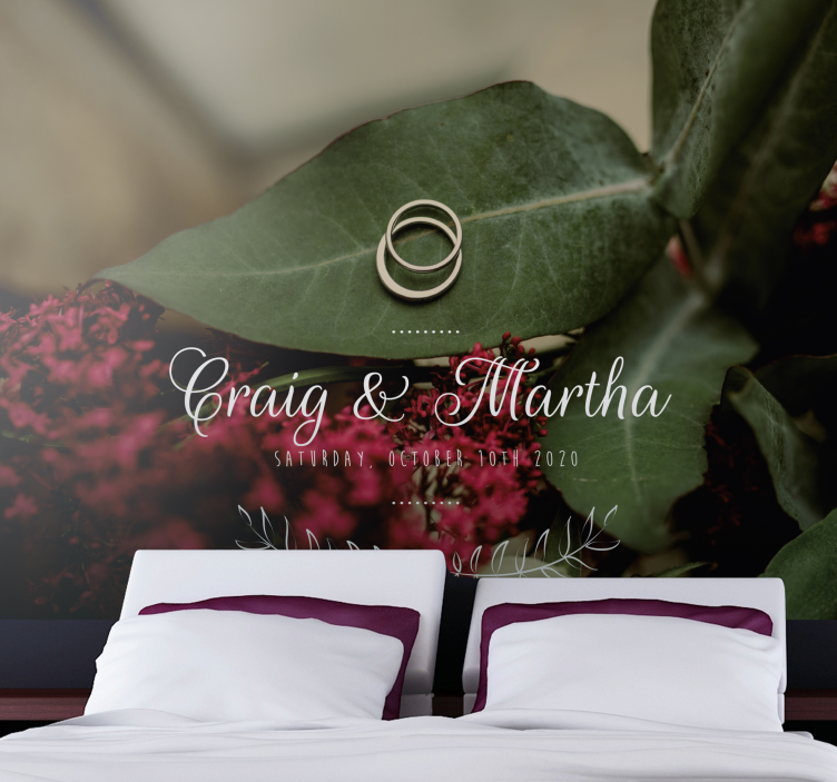 Večni poročni prstani Fototapeta Ljubezen - TenStickers