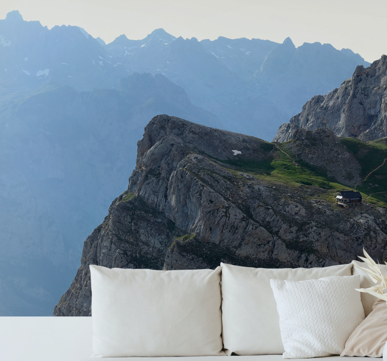 Veličasten gorski razgled Fototapeta z gorami - TenStickers