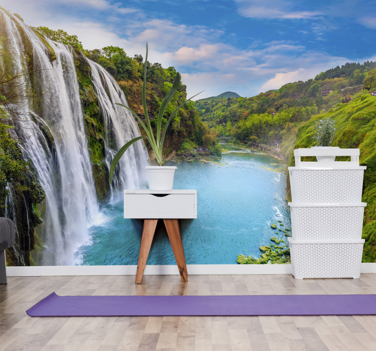 Veličasten slap Fototapeta z vodnim slapom - TenStickers