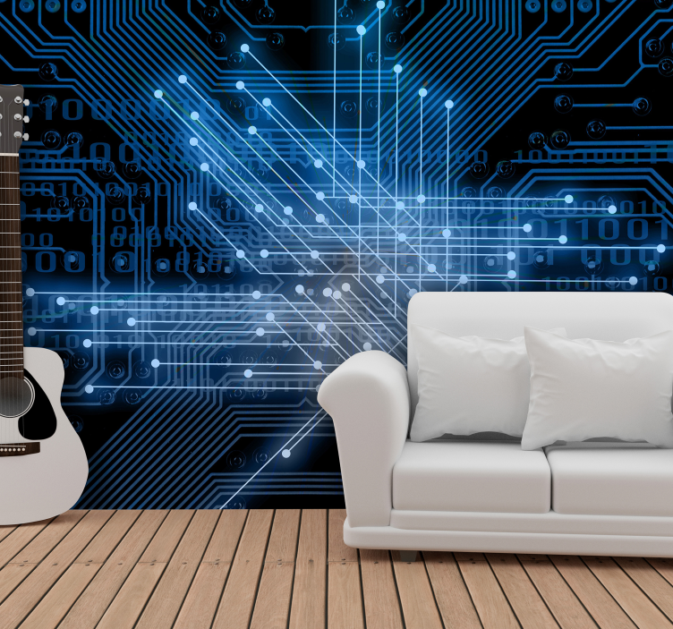 Vezja svetlobnih tokov Abstraktni fototapeti - TenStickers