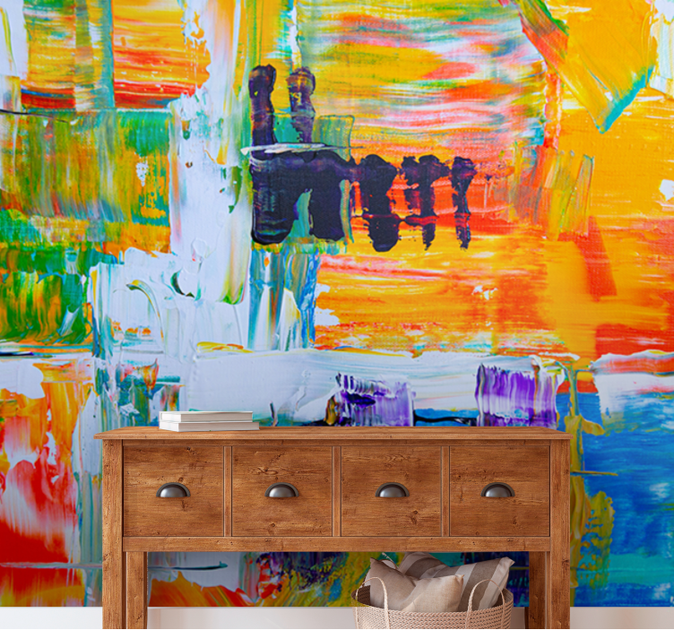 Vibrant abstract composition fototapeta umetnost - TenStickers