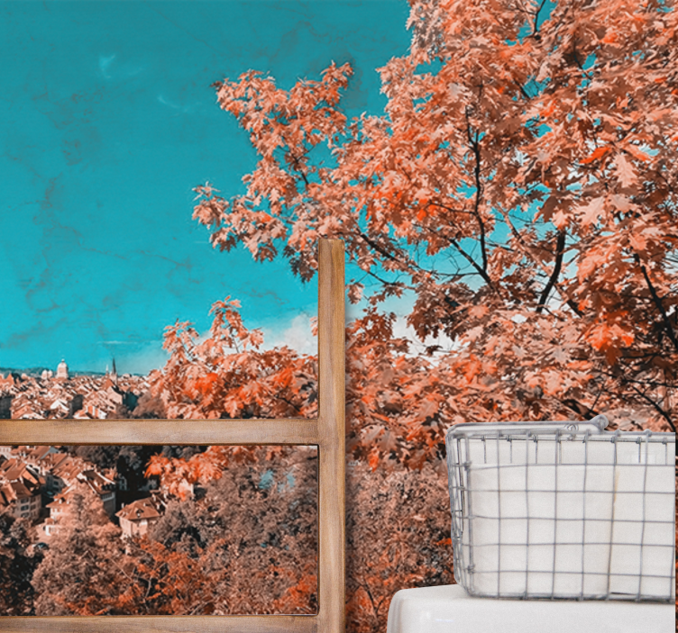 Vibrant autumn landscape stenske poslikave - TenStickers