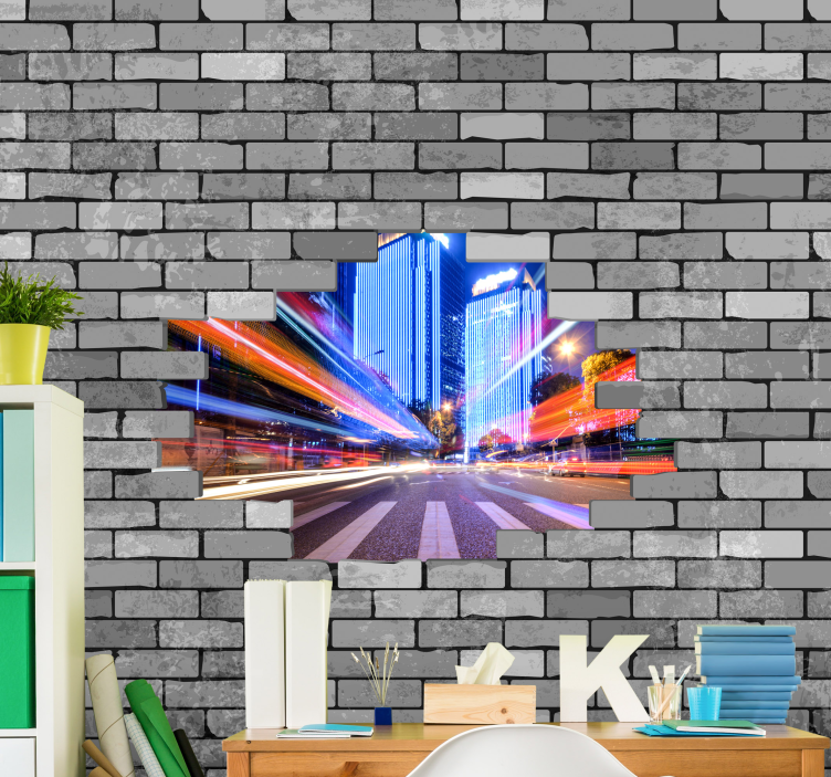 Vibrant city scene fototapete mest in držav - TenStickers