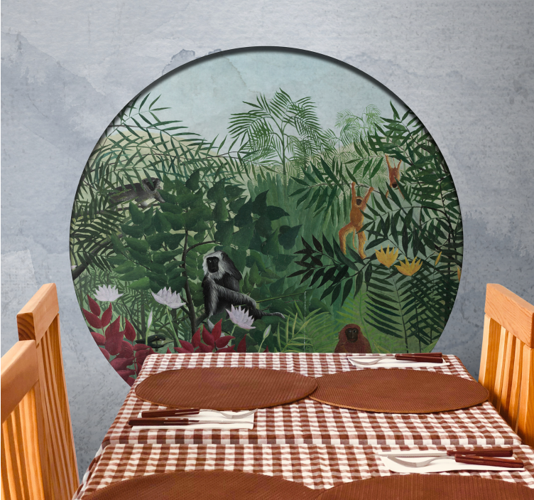 Vibrant jungle scene tapeta džungle - TenStickers