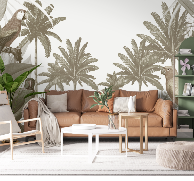 Vintage tropske favne Tapeta džungle - TenStickers