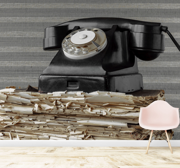 Vintage telephone classic fototapeta z vozili - TenStickers