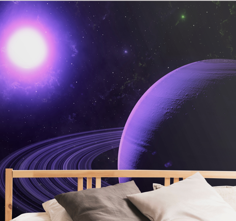 Violet planetary scene vesoljski fototapeti - TenStickers