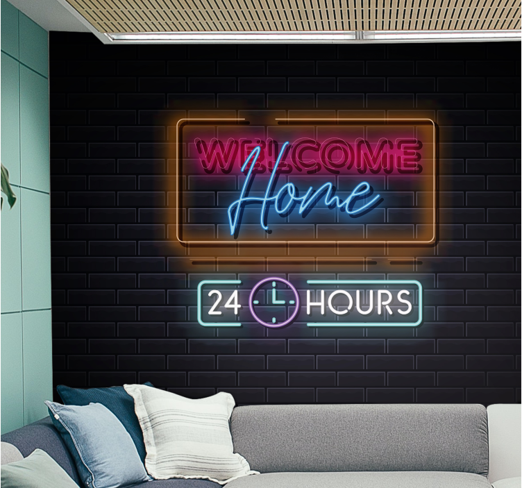 Welcome home 24 hours fototapeta s citati - TenStickers