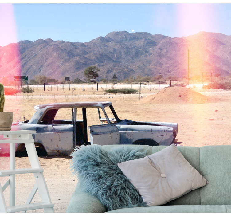 Zapuščen klasični avto Fototapeta z vozili - TenStickers