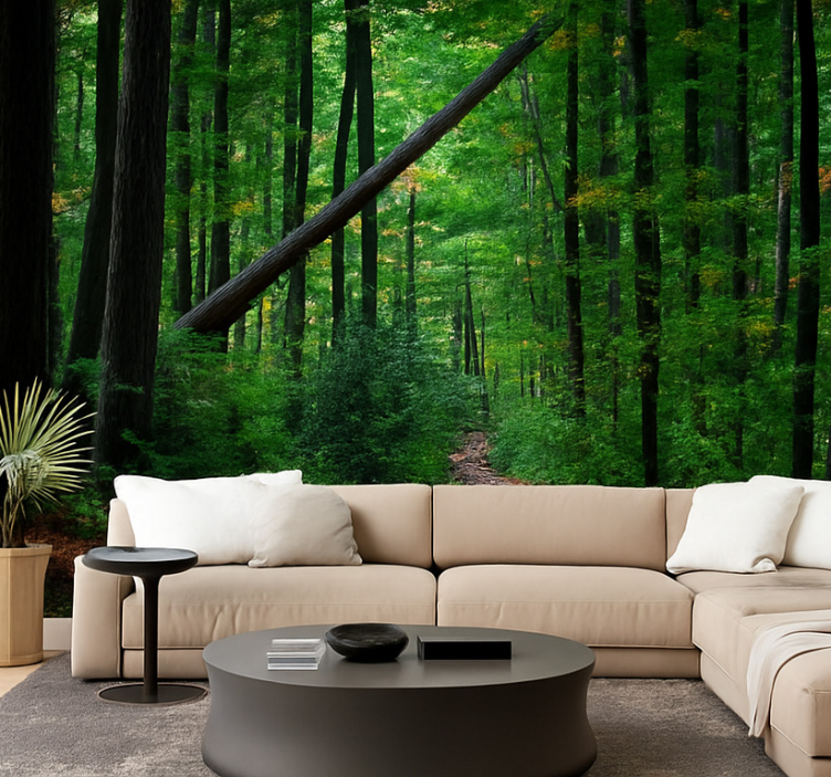 Zeleno gozdno oblikovanje Tapeta džungle - TenStickers