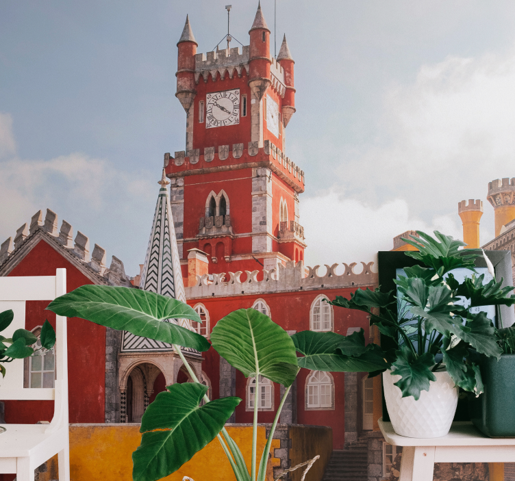 Zgodovinski rdeči stolp Fototapete mest in držav - TenStickers