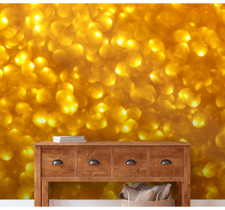 Zlati bokeh učinek Fototapete s teksturami - TenStickers