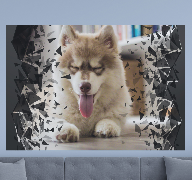 Zlomljen zid in stenska poslikava po meri živali - TenStickers