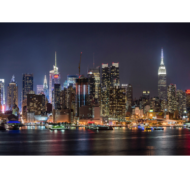 Urbana noč obzorja Fototapeta New York - TenStickers