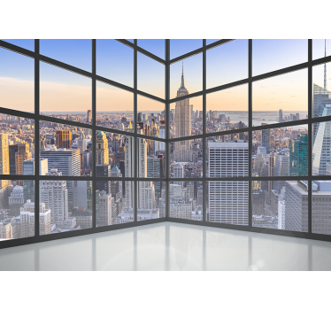 3d okno new york 3d stenski zidni fototapeta - TenStickers