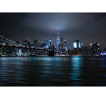 Stenski zidni fototapeta z nočno skorjo new york - TenStickers