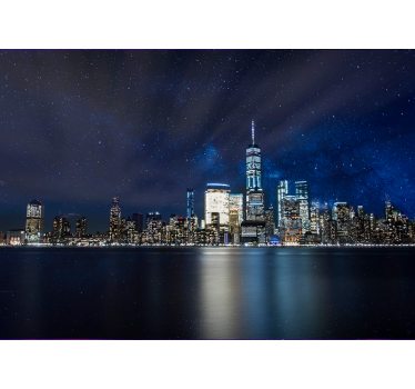 Zvezdna noč čez zidni mural new yorka - TenStickers