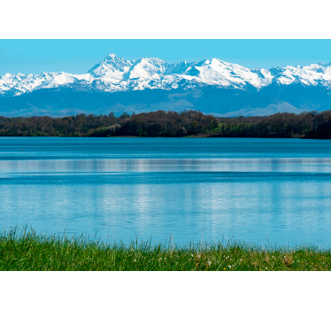 Jezero v pirenejski krajinski stenski stenski stenski stenski zid - TenStickers