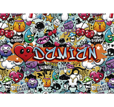 Različni emotikoni umetniški stenski mural - TenStickers