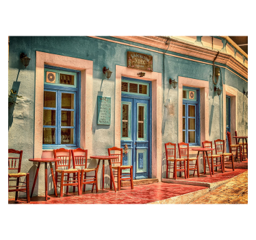Cafe zunanja vintage foto tapeta - TenStickers