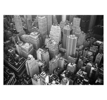 New york stenski zidni antenski črno-belo mesto - TenStickers