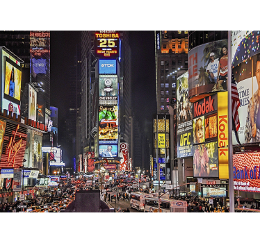 Krat kvadratne stenske stene new york skyline - TenStickers