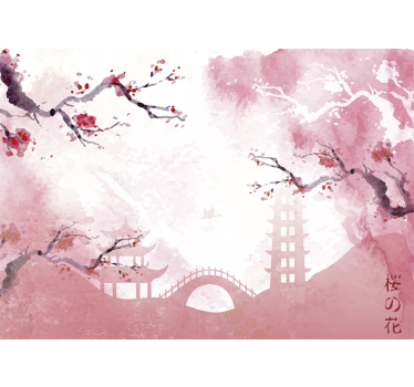 Japonski vrt zen foto tapeta - TenStickers