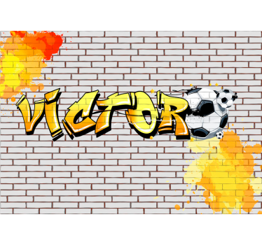 Nogometni grafiti personalizirana stenska stena - TenStickers
