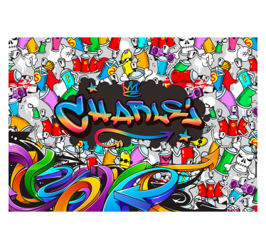 Custom name graffiti fototapete s graffiti motivi - TenStickers