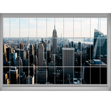 Okno na ozadju new york new york fototapeta - TenStickers