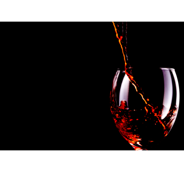 Rdeče vino, polnjenje stekla 3d stenske tapeta - TenStickers