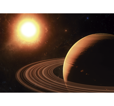 3d tapeta za vesolje in 3d fototapeta saturn - TenStickers