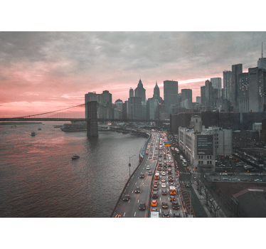 Urban manhattan skyline fototapeta new york - TenStickers