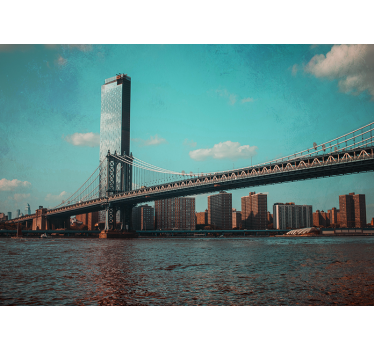 Perspektiva brooklynskega mostu Fototapeta New York - TenStickers