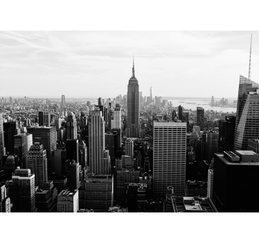 Manhattan iz zraka črno-bela fototapeta za domačo pisarno - TenStickers