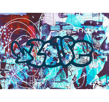 Barvita urbana ulična umetnost Fototapete s graffiti motivi - TenStickers