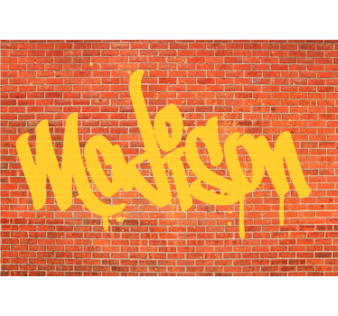 Umetnost besedila grafitov Fototapete s graffiti motivi - TenStickers