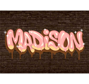 Custom name sweet treat fototapete z graffiti motivi - TenStickers