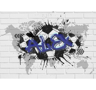 Nogometna stenska stena z grafiti - TenStickers