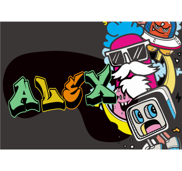 Colorful character art fototapete z graffiti motivi - TenStickers