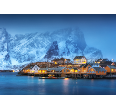 Norveške pokrajine vasi naravne fototapeta - TenStickers