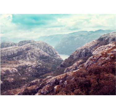 Mountainous terrain vista stenske poslikave - TenStickers